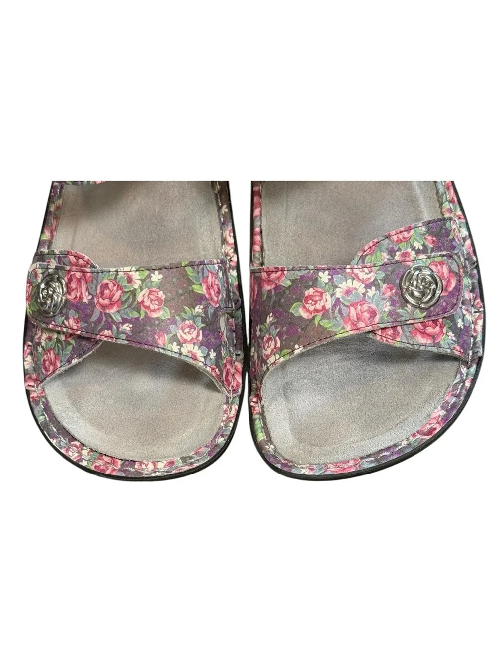 Alegria Leather Floral Comfort Sandals EU 41 US 10–10.5